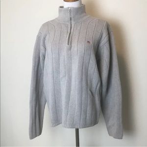 Ralph Lauren Polo Half Zip Gray Sweater Sz L